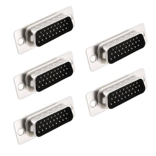 The Lord of the Tools 5Pcs 26Pin Connector DB26 Three Row Male Serial Port Socket for Automatic Control Unit Cash Register