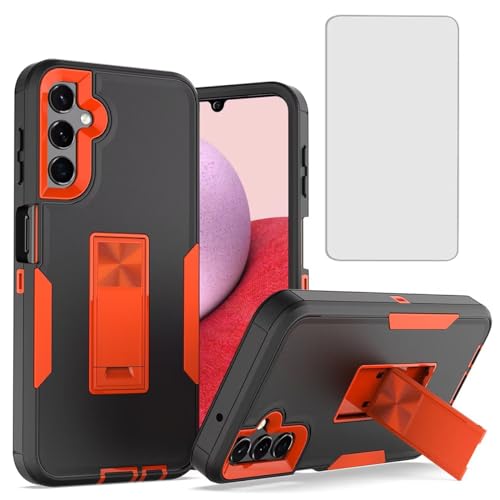 Funda para Galaxy A14 5G Samsung SM-A146U con protector de pantalla de vidrio templado negro