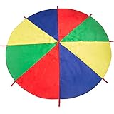 Comius Paracaidas Infantil, Paracaídas 6\' con 8 Asas para Interior o Exterior 2m (Niños de 6-12 Años)
