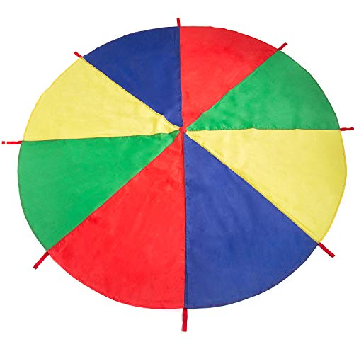 Comius Paracaidas Infantil, Paracaídas 6' con 8 Asas para Interior o Exterior 2m (Niños de 6-12 Años)