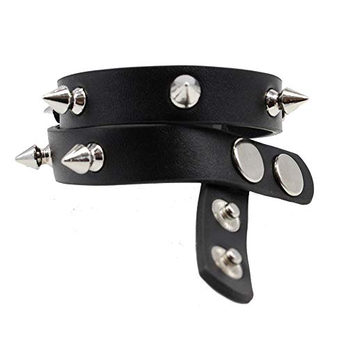 Macoking Spiked Choker Goth Leather Studded Collar Black Necklace Punk Bracelet #TOP1