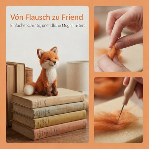 Asiv 36 Farben Filzwolle Märchenwolle Roving filzen Nadelfilzen Starter Set für Nassfilzen und Trockenfilzen DIY Handwerk Deko