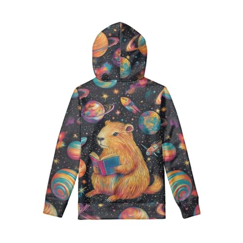 Image of WELLFLYHOM Boys Hooded Sweatshirts Hoodie Pullover Cool Graphic Crewneck Blouses Size 6-16