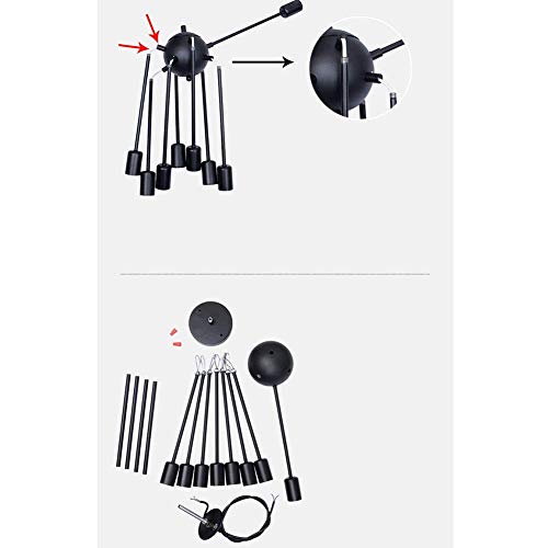 Lámpara Sputnik de techo para comedor cocina y pasillo industrial 4
