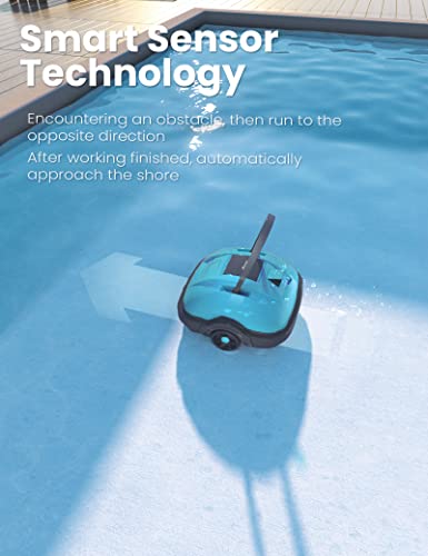 Wybot Cordless Robotic Pool Cleaner, Automatic Pool Vacuum, Powerful Suction, Ipx8 Waterproof, Dual-Motor, 180Μm Fine Filter For Above/In Ground Flat Pool Up To 525 Sq.ft -Osprey200 #TOP4