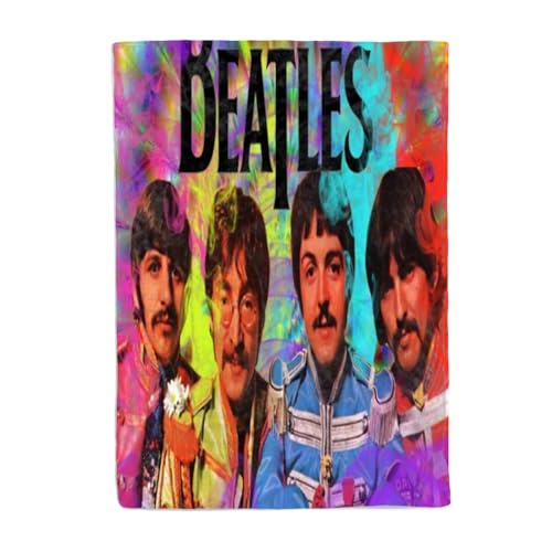 CHEWYZ Couverture Polaire en Flanelle Style Beatles avec Impression 3D,Couverture pour canapé,Douce,Moelleuse,épaisse,réversible,en Microfibre (200x230cm) - Les Beatles, Paul McCartney, John Lennon, RIngo Starr, George Harrison CHEWYZ Couverture Polaire en Flanelle Style Beatles avec Impression 3D,Couverture pour canapé,Douce,Moelleuse,épaisse,réversible,en Microfibre (200x230cm) – Image 3