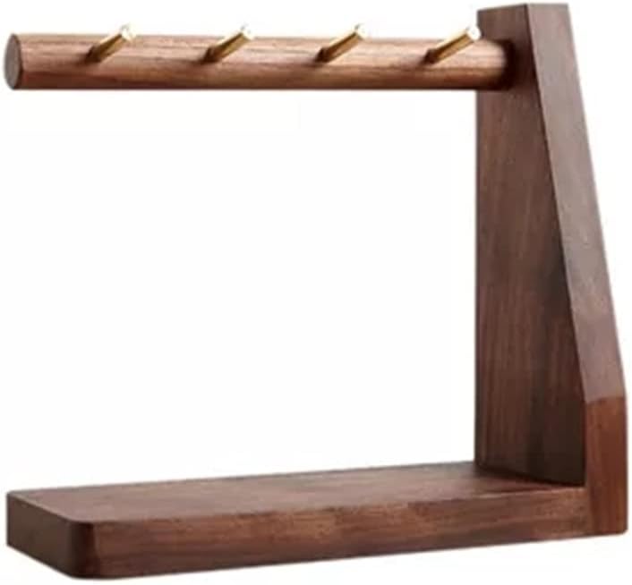 Wood Key Hanger Holder for Keys on The Wall Door Home Decor Hooks Letter Rack Multifunctional Storage Box (Color : Black, Size : Mcode) (Black Mcode)