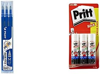 Frixion 0.7 mm Tip Pilot Refill for Rollerball Pen - Black (Pack of 6)