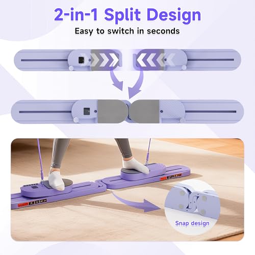 COSIEST Upgraded Split-Design Pilates Board, Foldable 2-in-1 Reformer for Solo & Partner Workouts, Full Body Home Gym Equipment for Core, Abs, Glutes, Strength Training with Resistance Bands & Roller by COSIEST - Image 3