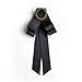 Produktbild KlaPe Mädchen College Wind Corsage Accessoires Shirt Ribbon Corsage Süß Niedlich Joker Pin Brosche Mode Fliege,Black