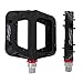 FOOKER MTB Pedals Mountain Bike Pedals 3 Bearing Non-Slip Lightweight Nylon Fiber Bicycle Platform Pedals for BMX MTB 9/16