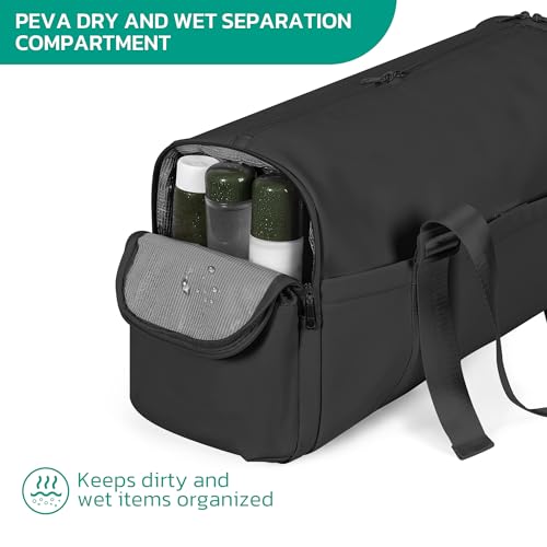 Gym Bag for Women with Shoe Compartment, Waterproof Travel Duffle Bag with Wet Compartment, Small Gym Bag for Sport & Workout & Swimming & Daily Use - TILYMOL4