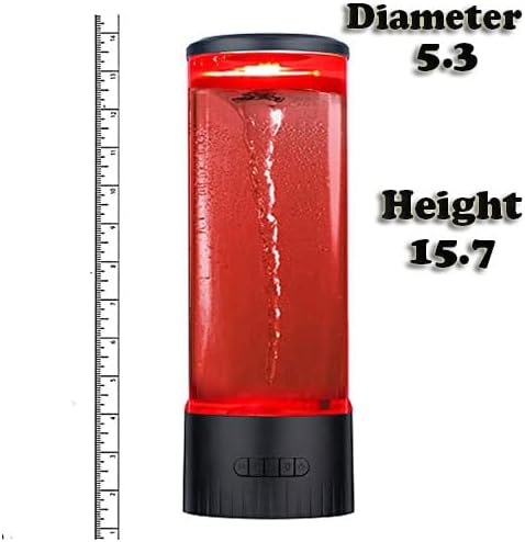Diagram showing the dimensions of the COLORLIFE Water Vortex Tornado Night Lamp