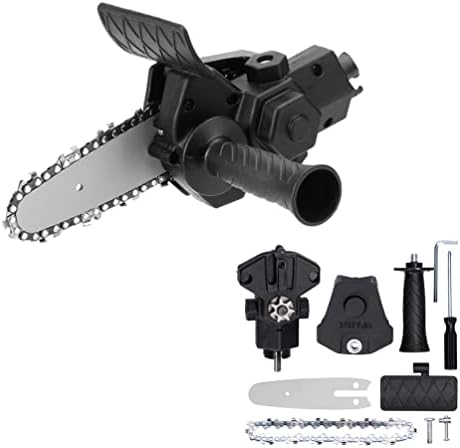 Eewudwok Chainsaw Converter Set - Electric Chainsaw Attachment Kit - Electric Drill to Chainsaw Adapter Converting Head for Courtyard Tree Branch Wood Cutting Woodworking Tool (6inch)