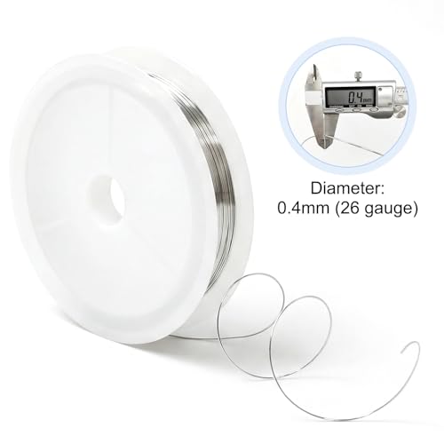 Image of Tenn Well 2Rol 60ft 26 Gauge Aluminum Wire Silver Bendable for Jewelry