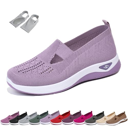 LOSD Orthowalkway Womens Shoes, Women's Woven Orthopedic Breathable Soft Shoes Arch Support, Zapatos Ortopédicos para Mujer