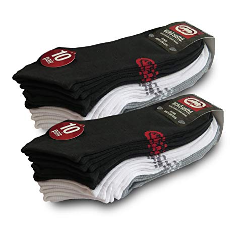 Ecko Men's Basic Quick Dry No Show Athletic Socks (20 Pairs)2