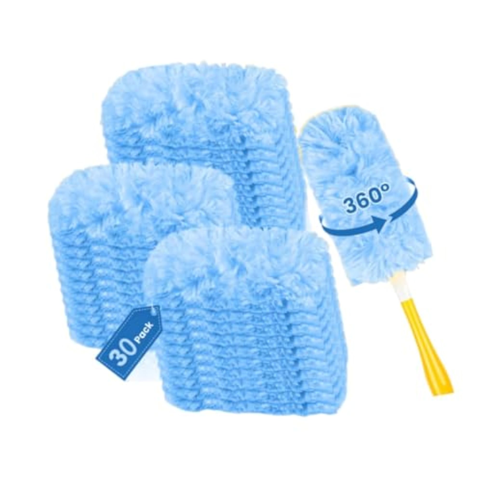 30 Pieces Duster Refills for Dust Removal in Dark Blue