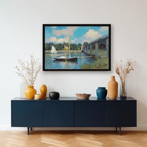 Monet Le pont d'Argenteuil impression toile cadre deco murale - 5