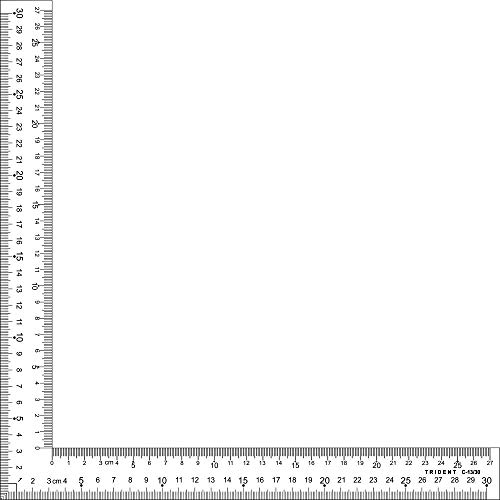 Esquadro para Modelagem em PAI, Trident, C-13/30, 3 mm de Espessura 31x31cm, Branco