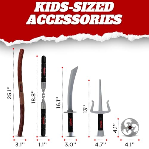 Liberty Imports Ninja Warrior Toy Weapons Role Playset - Kids Pretend Play Dress Up Costume Accessories Set for Children Pretend Play Battles (Set 1) - Thumbnail 5
