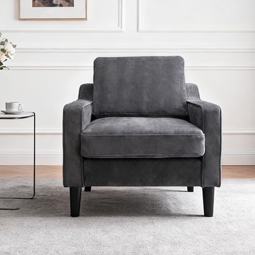 Sillón ergonómico chenille gris con soporte lumbar miniatura 2
