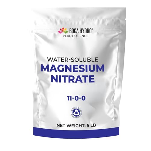 Boca Hydro Magnesium Nitrate Water Soluble Plant Food for All Plants, Vegetables, Flowers and Trees. 11-0-0 (5 Lb)