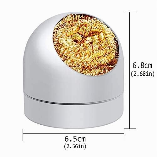 Miniatura 6 de Limpiador De Hierro Para Punta Soldadura, Soldador Bola De Limpiador De Boquilla De Alambre 6pcs Y Base Del Sostenedor, Limpiador De Puntas De Latónpara La Limpieza De Soldaduras Y Puntas