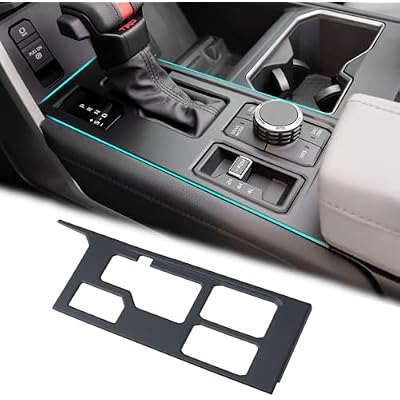 JDMCAR Central Control Gear Shift Panel Trim Cover Compatible with 2022 2023 2024 2025 2026 Toyota Tundra/Sequoia Accessories, Gear Shift Control Anti-Scratch Panel Decorative Sticker -Matte Black