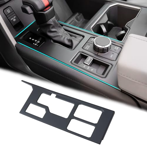 JDMCAR Central Control Gear Shift Panel Trim Cover Compatible with 2022 2023 2024 2025 2026 Toyota Tundra/Sequoia Accessories, Gear Shift Control Anti-Scratch Panel Decorative Sticker -Matte Black by JDMCAR - Used condition - US$13.29