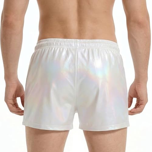 Short métallique brillant homme léger et stretch doté de poches pratiques - 4