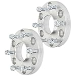 BBOGSUL-2-pcs-1-6x55-12x125-Studs-Wheel-spacers-Fits-Silver-Silver