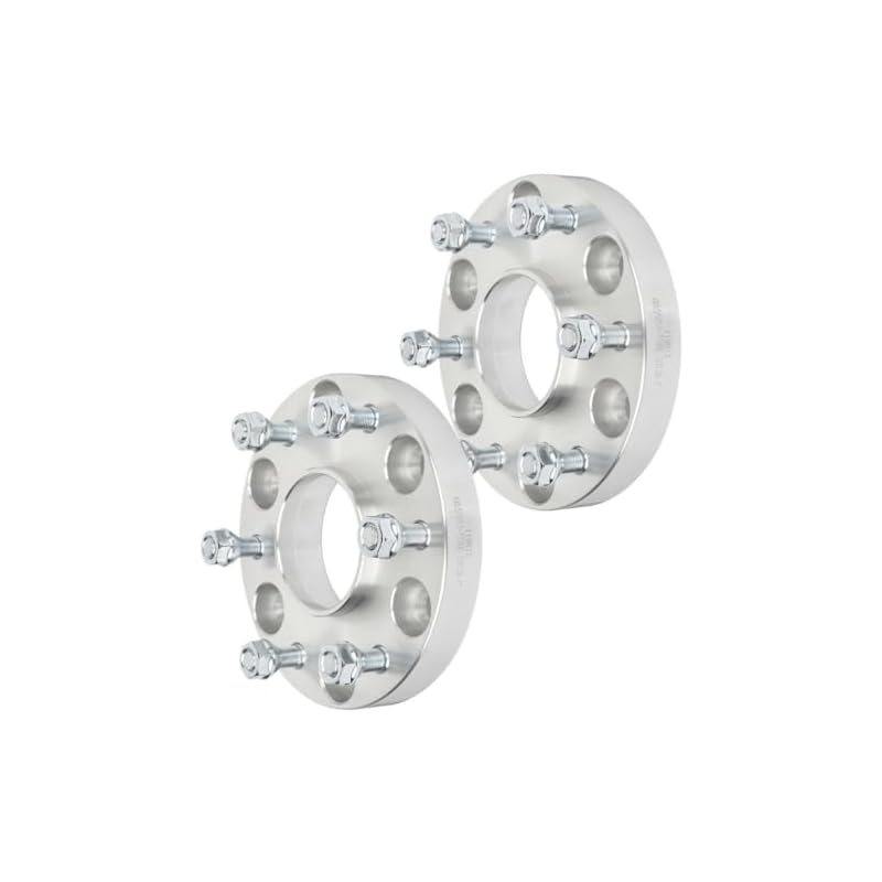 Bbogsul-2-Pcs-1-6X55-12X125-Studs-Wheel-Spacers-Fits-Silver-Silver