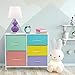Sorbus Kids Dresser with 5 Drawers - Storage Chest Organizer Unit with Steel Frame, Wood Top & Handles, Tie-dye Fabric Bins for Clothes - Wide Furniture for Bedroom Hallway Kids Room Nursery & Closet