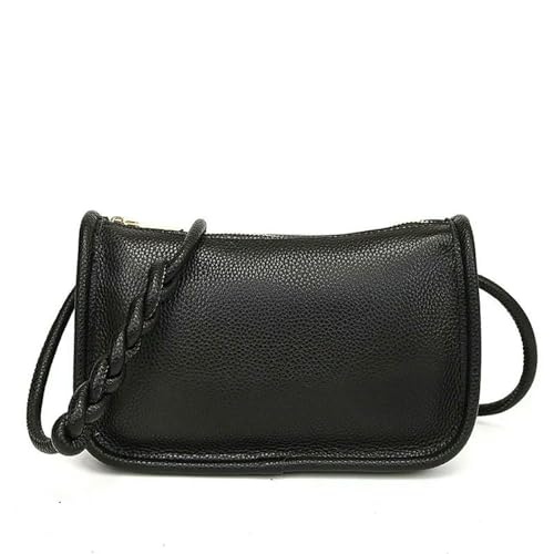 LZOQOWUJ Bolsos de lonaBolso Cuadrado Simple, Bolso Casual, Bolso Suave, Bolso De Hombro Único, Billetera De Bolso-Negro-22 cm 9 cm 14 cm
