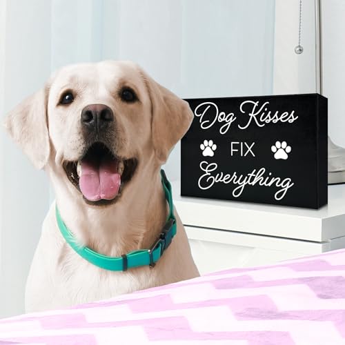 Dog-Kisses-Fix-Everything-Wooden-Sign-Funny-Dog-Lover-Gift-8×6-Inch-Wall-or-Shelf-Decor-Made-in-USA Dog Kisses Fix Everything Wooden Sign Funny Dog Lover Gift 8×6 Inch Wall or Shelf Decor Made in USA