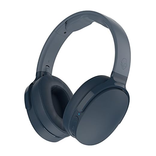 Skullcandy Hesh 3 Bluetooth trådlösa over-Ear hörlurar med mikrofon, snabbladdningsfunktion med 22 timmars batteritid, vikbar, öronstoppning, blå