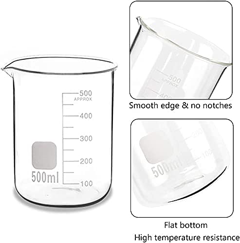 Image of VVS Borosilicate Glass Beaker 25ml pack of 9 of For School College, Lab Laboratry and professional use