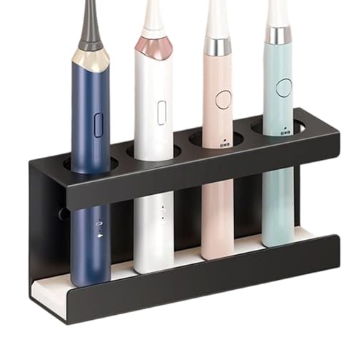 Soporte para cepillo de dientes eléctrico, soporte adhesivo de 4 ranuras para almacenamiento de baño, base de diatomita con secado rápido, estante de montaje en pared para ducha, cocina, hogar