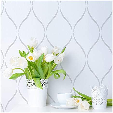 Serenity Allover Stencil - Large Stencils for Painting Walls – Try Stencils Instead of Wallpaper – Modern Stencils for Wall Painting – Stencil Designs for DIY Home Décor - (Size Large)