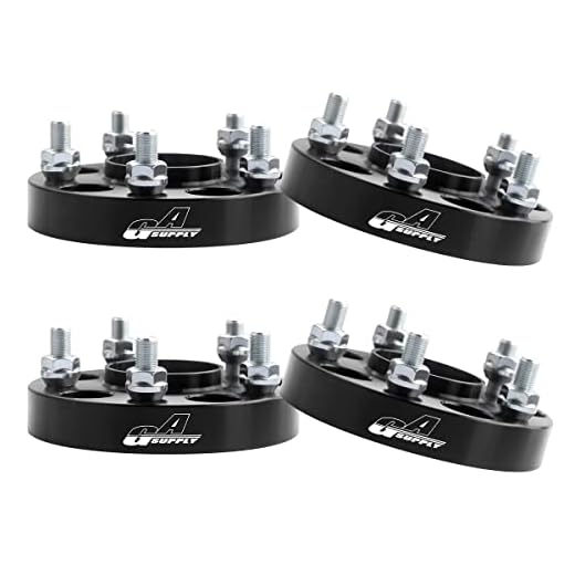 GAsupply 5x114.3 Wheel Spacers 1 inch 25mm, 5x4.5 Hubcentric Wheel Spacers 66.1mm Hub Bore 12x1.25 Studs for 5 Lug Rims, Compatible with G35 G37 350Z 370Z 240Sx 300Zx Altima