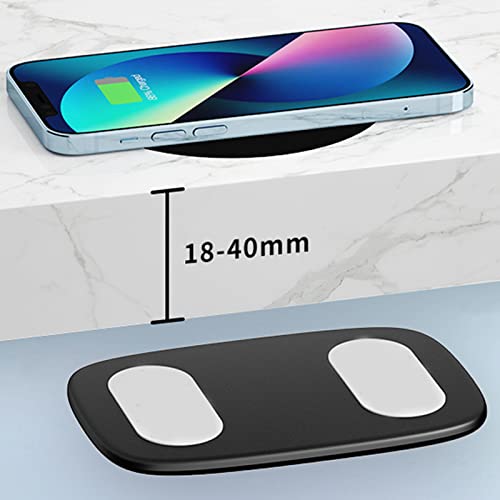 AMPACO Invisible Wireless Charger, 18-40mm Under Table QI Charger 10W Wireless Charging for All Qi Standard Devices for Thickness Bar/Coffee Table/Desk Wait