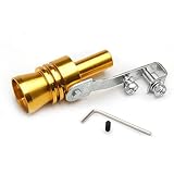 Exhaust Pipe Oversized Roar Maker Cars and Motorcycles, Aluminum Alloy Universal Turbo Sound Exhaust Muffler Pipe Whistle Car Roar Maker (Gold, XL)