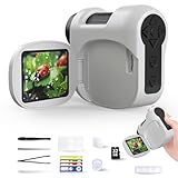 fluorescence microscope zeiss price 【Ingrandimento 100X-1600X】 Microscopio Digitale Portatile con zoom intelligente da 100X a 1600X, adatto a bambini e adulti. Illuminazione a LED con 6 livelli di regolazione, luce flessibile e delicata per una visione più nitida, stimola la curiosità e lo spirito di esplorazione dei bambini