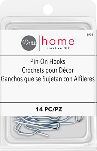 Dritz Home 8908 Pin-On Drapery Hooks (14-Piece)