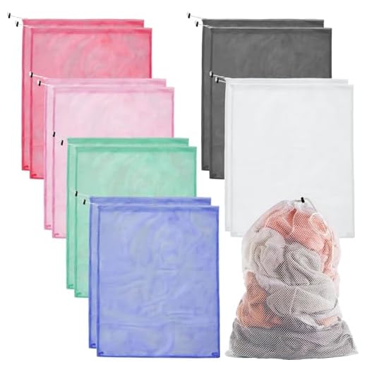 12 Pack Colorful Laundry Bags