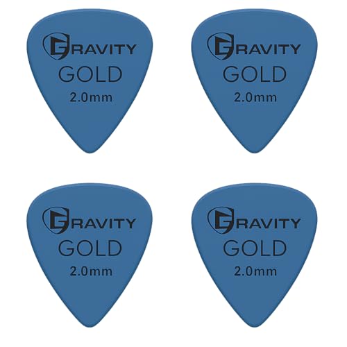 Gravity Gold Series Guitar Picks - Perfect For Beginners & Professionals | Pack of 4