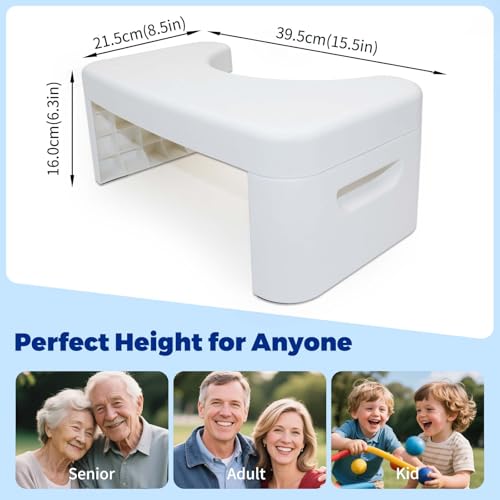Toilet Step Stool, Toilet Assistance Steps,Bathroom Toilet Stool, Foldable Toilet Stool, Fits All Toilets, Folds for Easy Storage