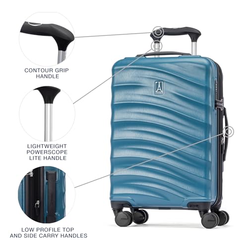 Image of Travelpro Maxlite Air V2 Hardside Expandable Carry on Luggage, 8 Spinner Wheels, Lightweight Hard Shell Suitcase, TSA lock, Teal, Compact Carry On 19-Inch