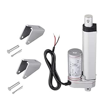 AUTOUTLET Moteur à Actionneur Linéaire DC 12V 1500N/330LBS pour Ouvre-Porte Électrique de Voiture RV, Faible Bruit, IP54, -20 ° C à + 75 ° C, avec Fonction Autobloquante